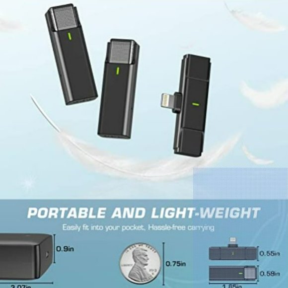 AUXCO 2 Pack Wireless Lavalier Microphone - Picture 6 of 7